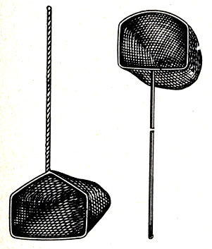 Рис. 29. Сачки для ловли рыб